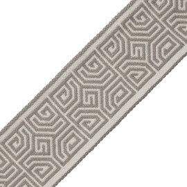 Aztec Border Trim by Samuel & Sons in Fog