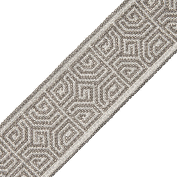 Aztec Border Trim by Samuel & Sons in Fog