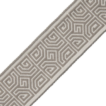 Aztec Border Trim by Samuel & Sons in Fog