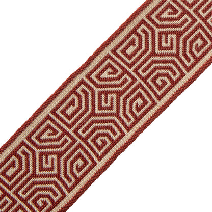 Aztec Border Trim by Samuel & Sons in Vermillion