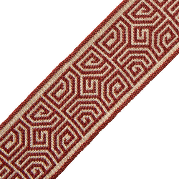 Aztec Border Trim by Samuel & Sons in Vermillion