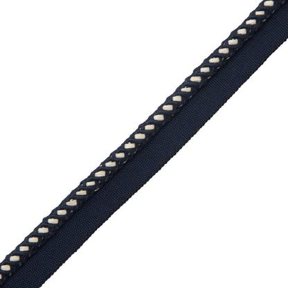 Inca Cord With Tape Trim by Samuel & Sons in Midnight