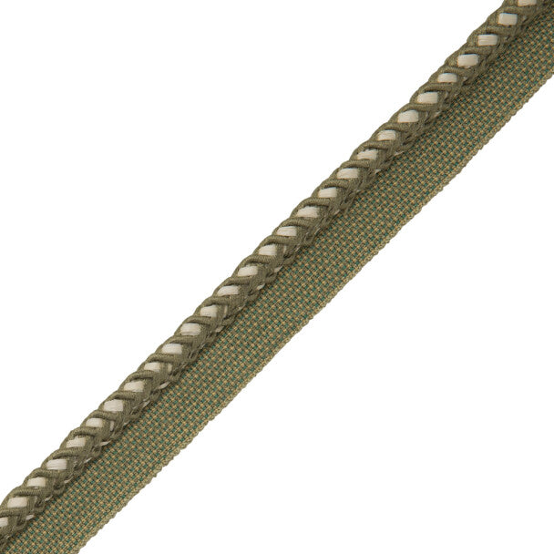 Inca Cord With Tape Trim by Samuel & Sons in Verde