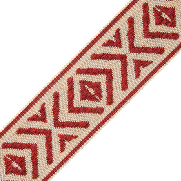 Mayan Border Trim by Samuel & Sons in Vermillion