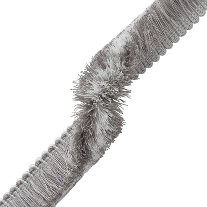 Inca Brush Fringe Trim by Samuel & Sons in Fog