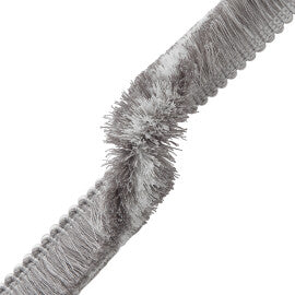 Inca Brush Fringe Trim by Samuel & Sons in Fog