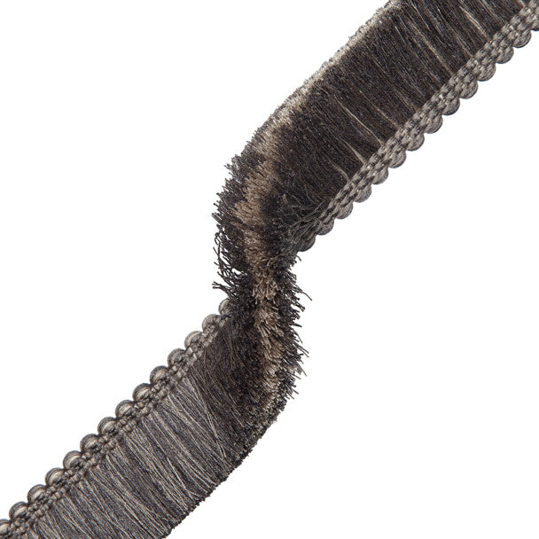 Inca Brush Fringe Trim by Samuel & Sons in Charcoal