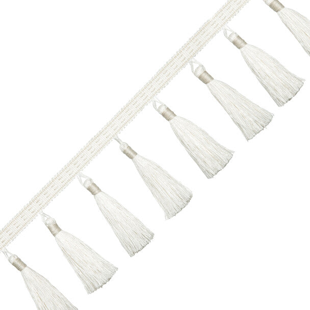 Inca Tassel Fringe Trim by Samuel & Sons in Creme