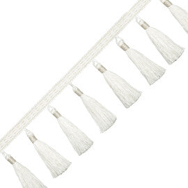 Inca Tassel Fringe Trim by Samuel & Sons in Creme