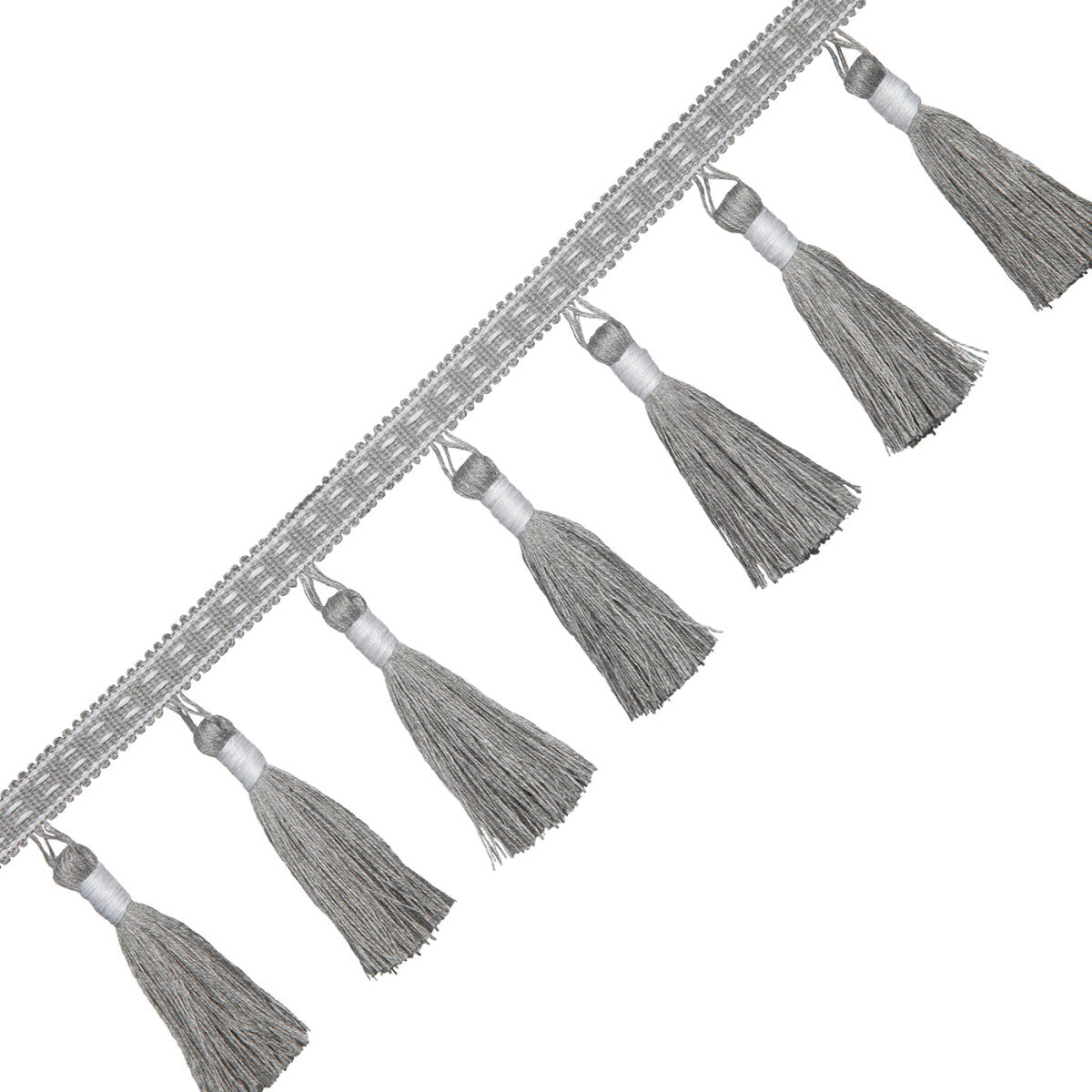 Inca Tassel Fringe Trim by Samuel & Sons in Fog