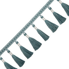 Inca Tassel Fringe Trim by Samuel & Sons in Azul