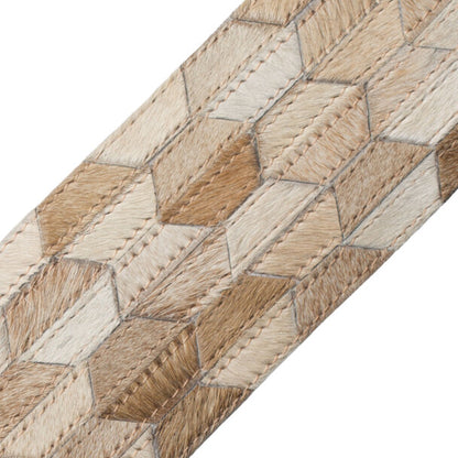 Hair-On-Hide Hexagon Border Trim by Samuel & Sons in Travertine