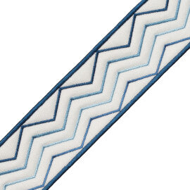Morgan Quilted Border Trim by Samuel & Sons in Wave