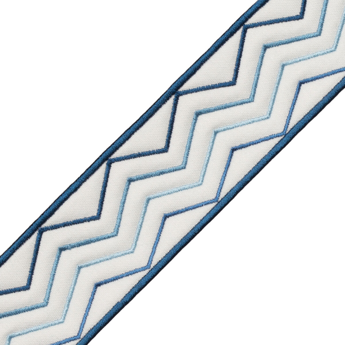 Morgan Quilted Border Trim by Samuel & Sons in Wave