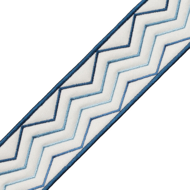 Morgan Quilted Border Trim by Samuel & Sons in Wave