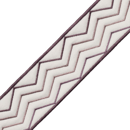 Morgan Quilted Border Trim by Samuel & Sons in Purple Quartz