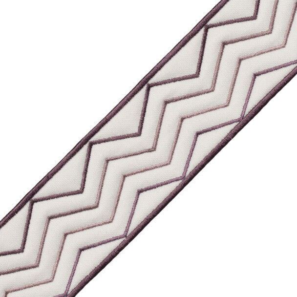 Morgan Quilted Border Trim by Samuel & Sons in Purple Quartz
