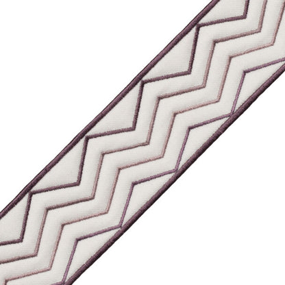 Morgan Quilted Border Trim by Samuel & Sons in Purple Quartz