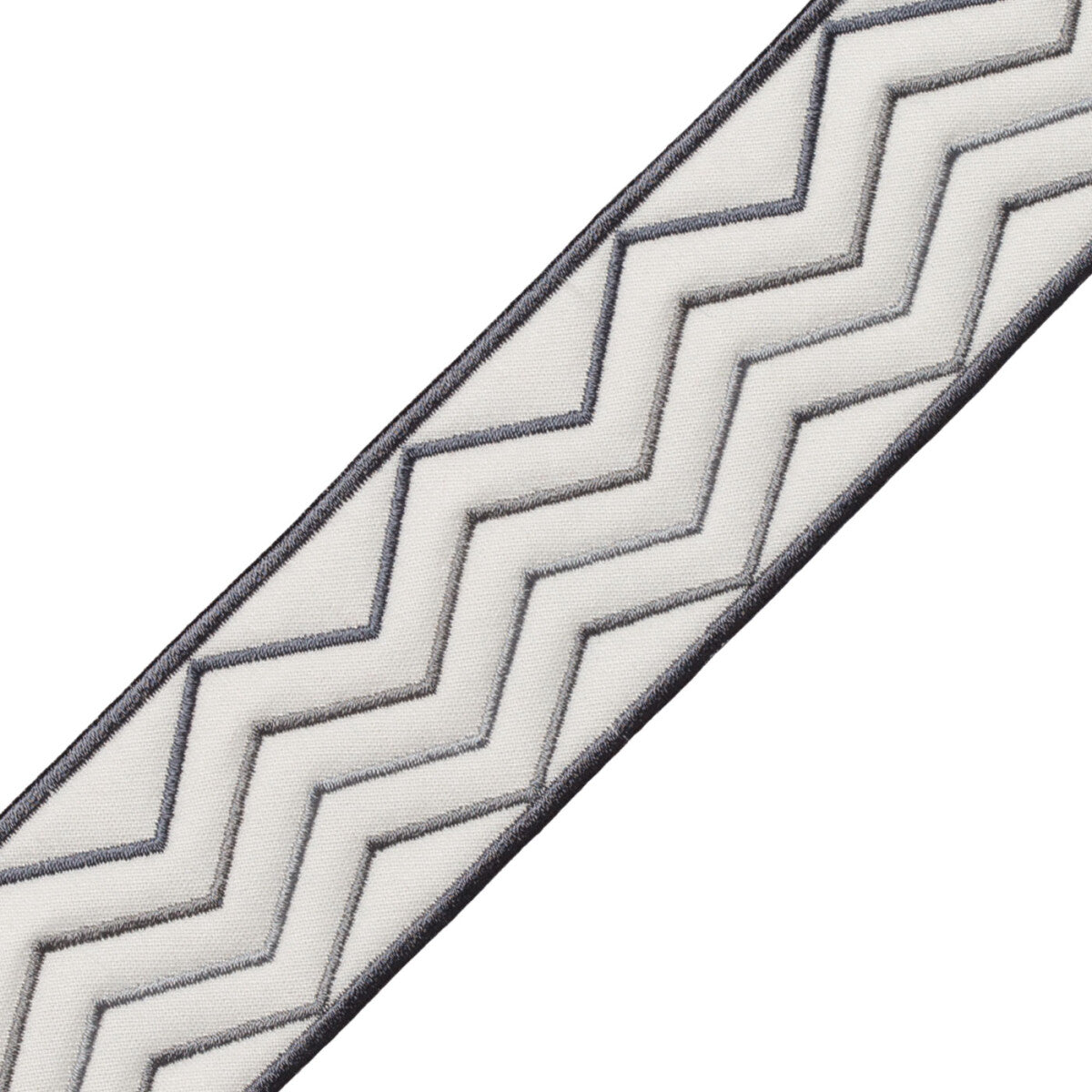 Morgan Quilted Border Trim by Samuel & Sons in Zinc