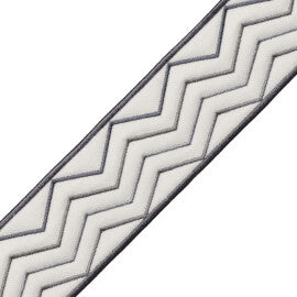 Morgan Quilted Border Trim by Samuel & Sons in Zinc