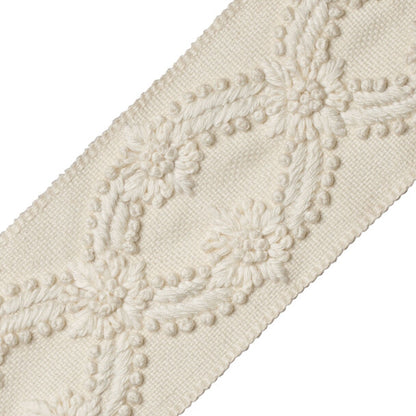 Elise Embroidered Border Trim by Samuel & Sons in Alabaster