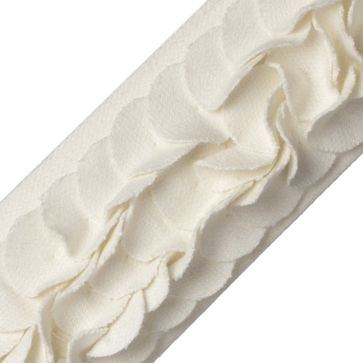 Talia Appliqué Border Trim by Samuel & Sons in Alabaster