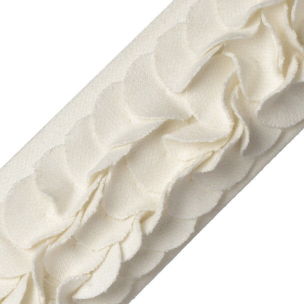 Talia Appliqué Border Trim by Samuel & Sons in Alabaster