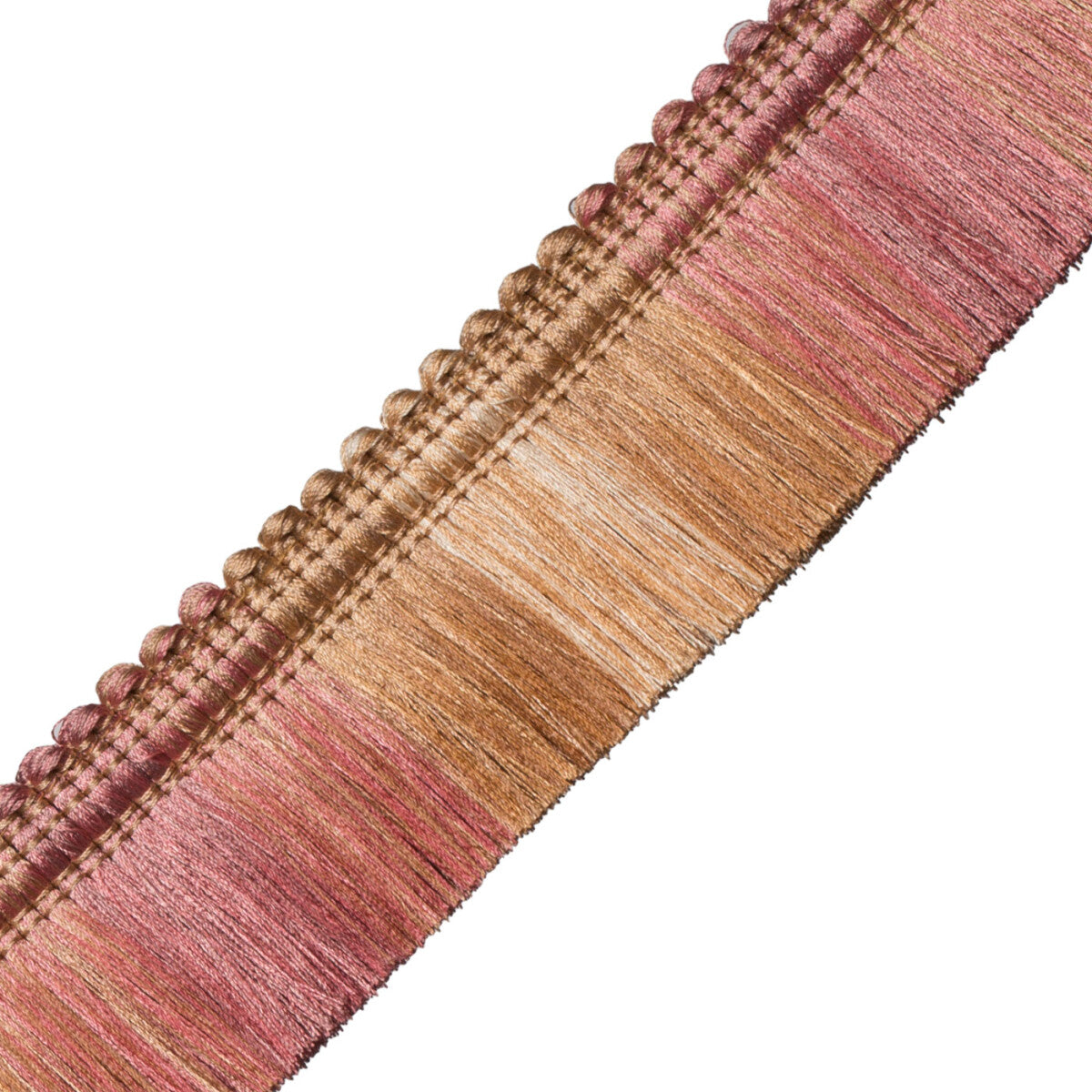 Carolina Ombré Brush Fringe Trim by Samuel & Sons in Rosewater