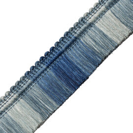 Carolina Ombré Brush Fringe Trim by Samuel & Sons in Maritime