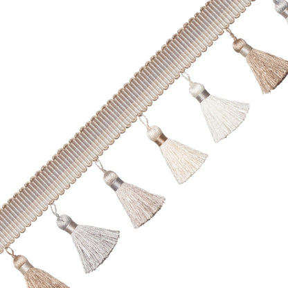 Carolina Ombré Tassel Fringe Trim by Samuel & Sons in Sand