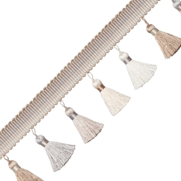 Carolina Ombré Tassel Fringe Trim by Samuel & Sons in Sand