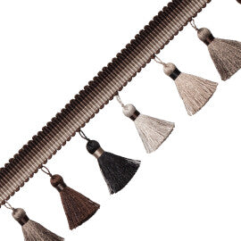 Carolina Ombré Tassel Fringe Trim by Samuel & Sons in Storm