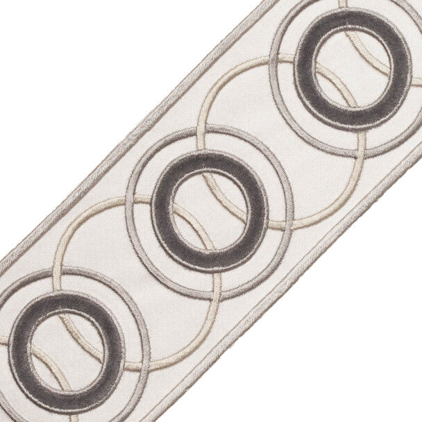 Chevallerie Appliqué Border Trim by Samuel & Sons in Argent