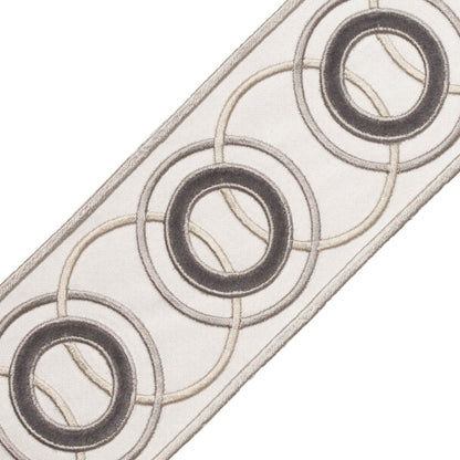 Chevallerie Appliqué Border Trim by Samuel & Sons in Argent