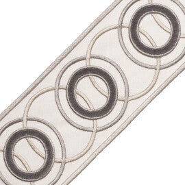 Chevallerie Appliqué Border Trim by Samuel & Sons in Argent