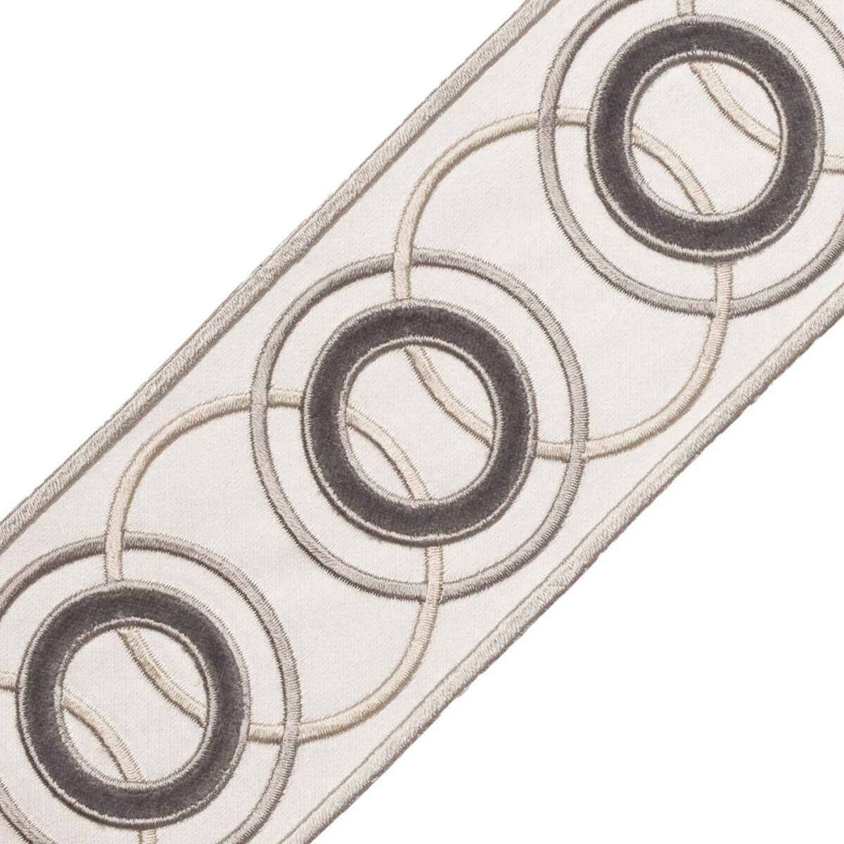 Chevallerie Appliqué Border Trim by Samuel & Sons in Argent