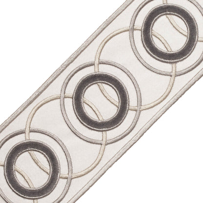 Chevallerie Appliqué Border Trim by Samuel & Sons in Argent