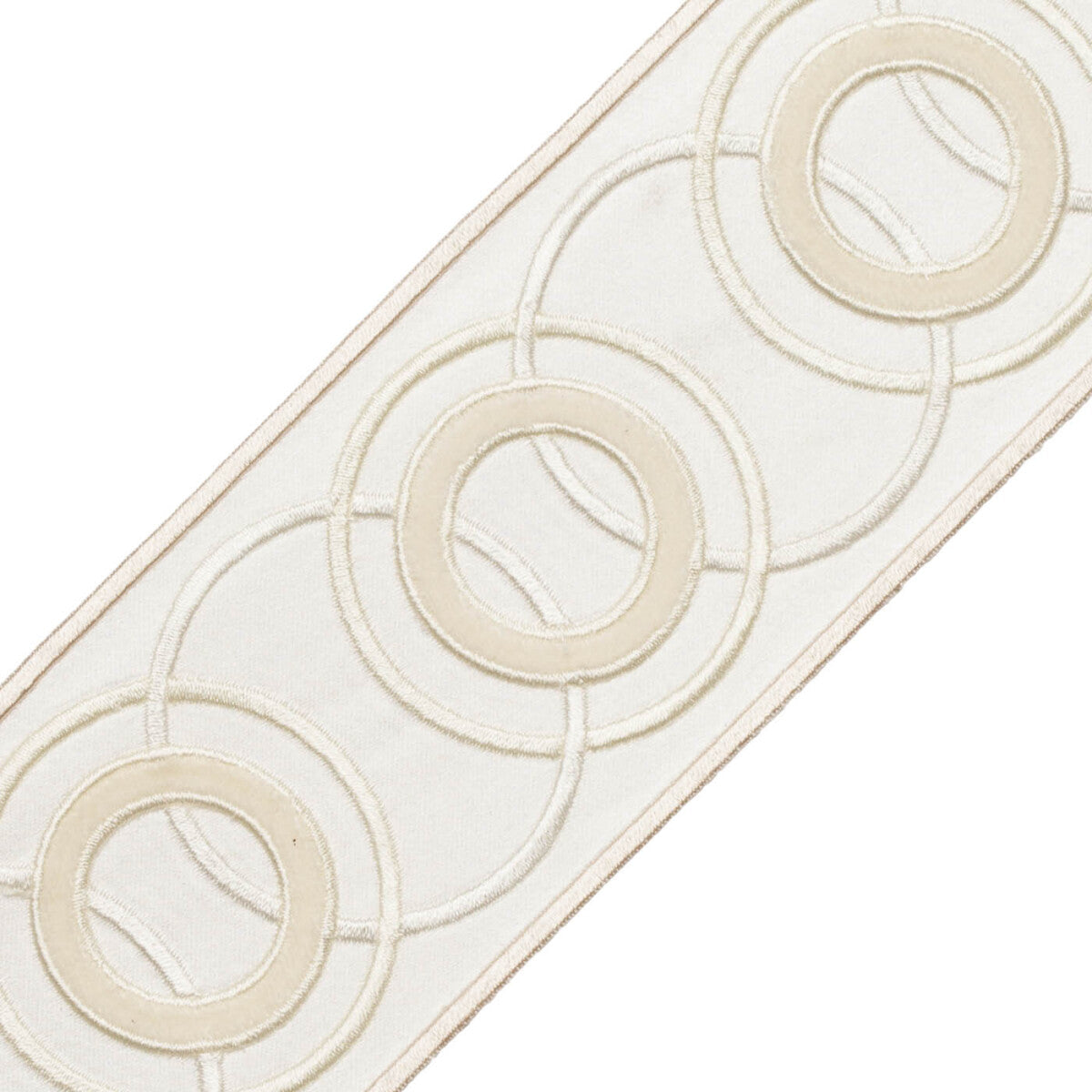 Chevallerie Appliqué Border Trim by Samuel & Sons in Cre'Me