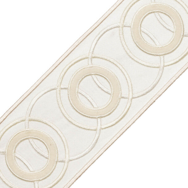 Chevallerie Appliqué Border Trim by Samuel & Sons in Cre'Me
