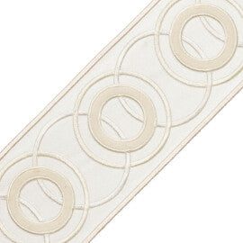 Chevallerie Appliqué Border Trim by Samuel & Sons in Cre'Me