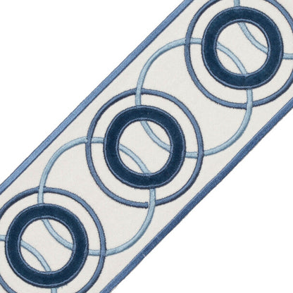 Chevallerie Appliqué Border Trim by Samuel & Sons in Bleu