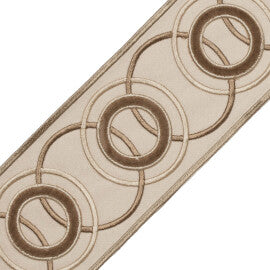 Chevallerie Appliqué Border Trim by Samuel & Sons in Amande
