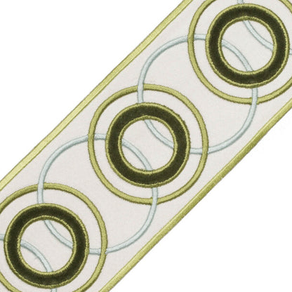 Chevallerie Appliqué Border Trim by Samuel & Sons in Vert