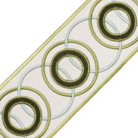 Chevallerie Appliqué Border Trim by Samuel & Sons in Vert
