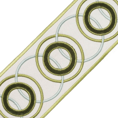 Chevallerie Appliqué Border Trim by Samuel & Sons in Vert