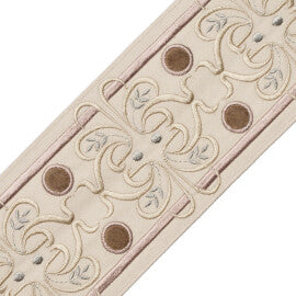 Chevallerie Botanical Border Trim by Samuel & Sons in Macaron