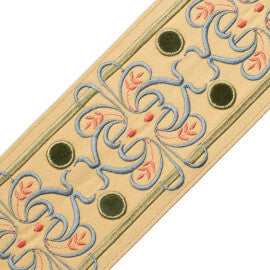 Chevallerie Botanical Border Trim by Samuel & Sons in Marzipan