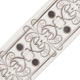 Chevallerie Botanical Border Trim by Samuel & Sons in Argent