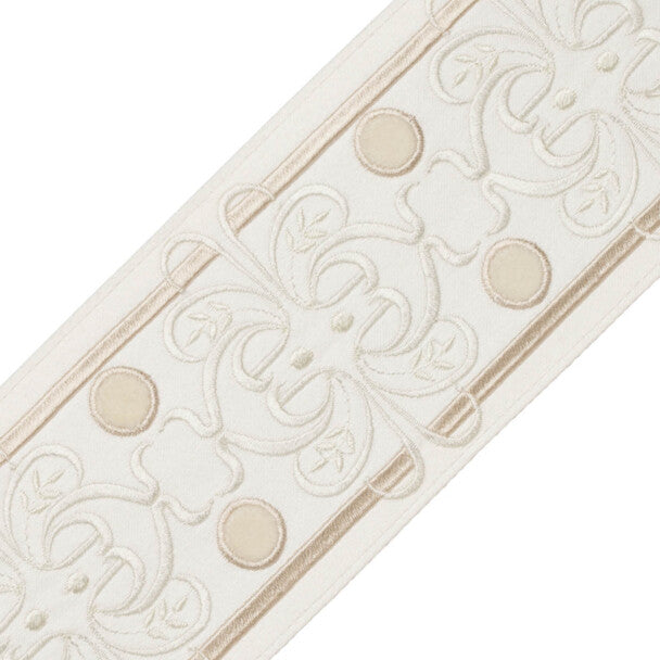 Chevallerie Botanical Border Trim by Samuel & Sons in Cre'Me