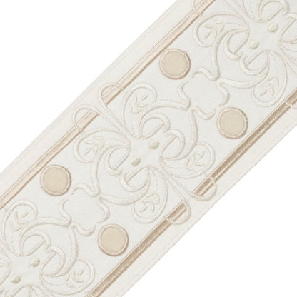 Chevallerie Botanical Border Trim by Samuel & Sons in Cre'Me